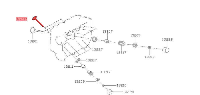 OEM Subaru Auslassventil EJ20/EJ25 - 13202AA660