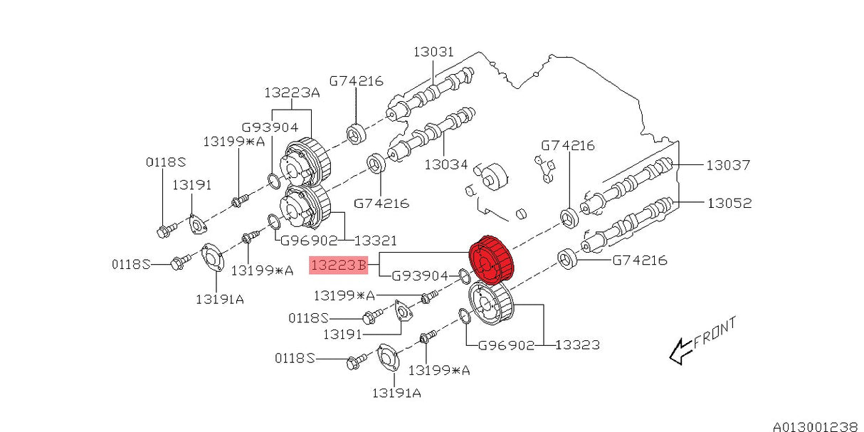 Nockenwellenrad AVCS Einlass Links  - 13322AA001