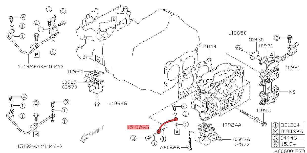 AVCS Ölleitung 06+ Links WRX/STI - 15192AA212