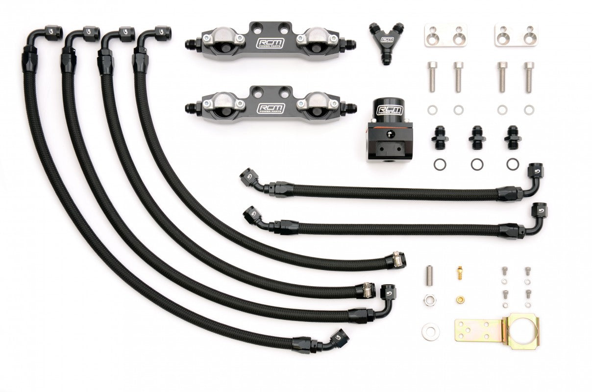 RCM Side Feed Parallel Billet Fuel Rail Kit V5 - V6