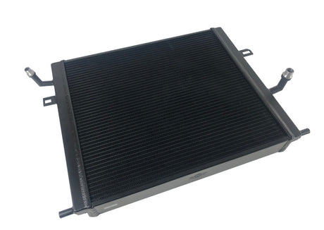 CSF BMW B58/B48 Front Mount Triple-Pass Heat Exchanger with Rock Guard - Black 8131B