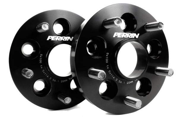 Perrin Wheel Adapter 20mm Bolt-On Type 5x100 to 5x114.3 w/ 56mm Hub (Set of 2)