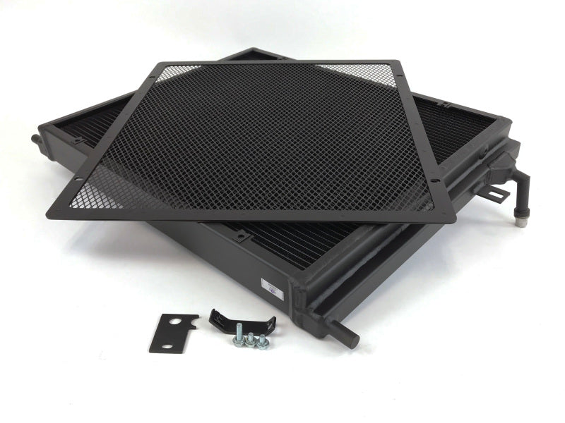 CSF BMW B58/B48 Front Mount Triple-Pass Heat Exchanger with Rock Guard - Black 8131B