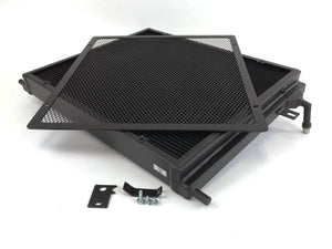 CSF BMW B58/B48 Front Mount Triple-Pass Heat Exchanger with Rock Guard - Black 8131B