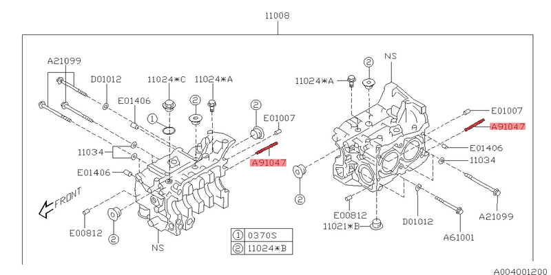 Stehbolzen Motorblock zu Getriebe - 800910470