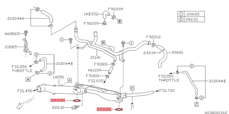 O-Ring Wasserbrücke-Motorblock - 806933010