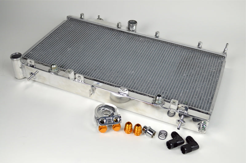 CSF 08-15 Subaru WRX/STI 2-Row Radiator with Built-In Oil Cooler 7042O