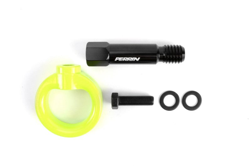 Perrin 2020 Toyota Supra Tow Hook Kit (Front) - Neon Yellow