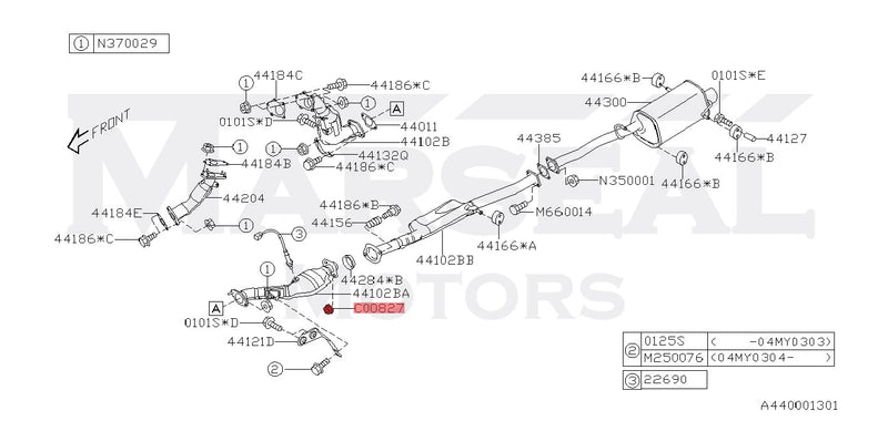 Mutter Verbindung Downpipe/MSD - 802008270