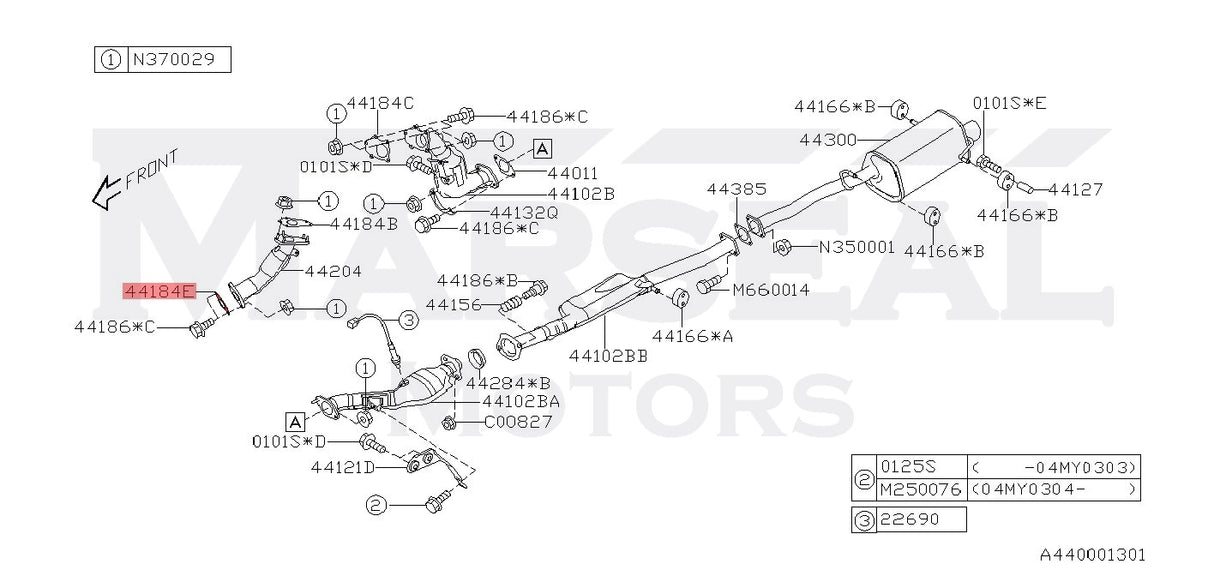 Dichtung Krümmer-Uppipe Single Scroll - 44022AA170