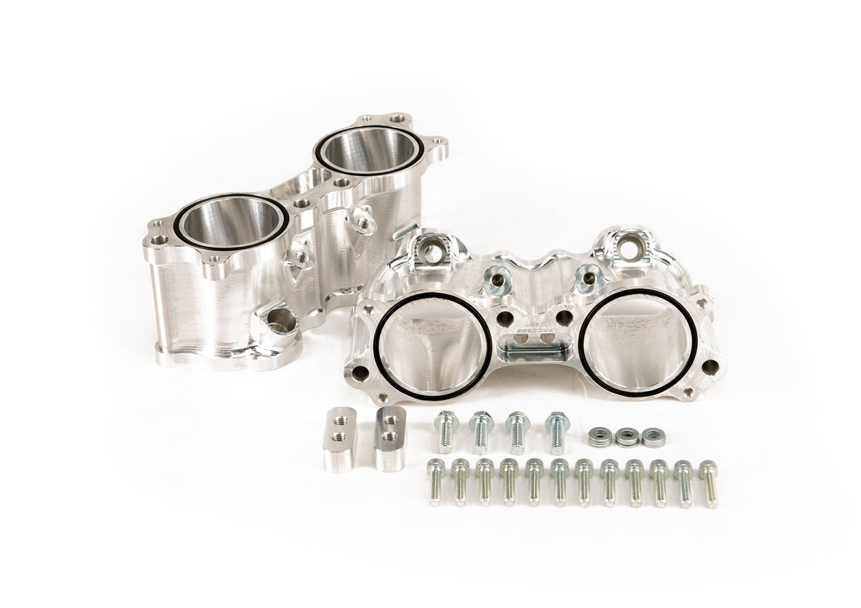 Process West Raw Silver Billet Tumbler Generator Valve (TGV) Delete Kit 2001-2007 & 08+STI