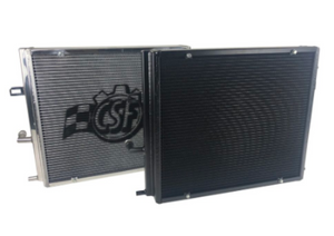 CSF BMW B58/B48 Front Mount Triple-Pass Heat Exchanger with Rock Guard - Black 8131B