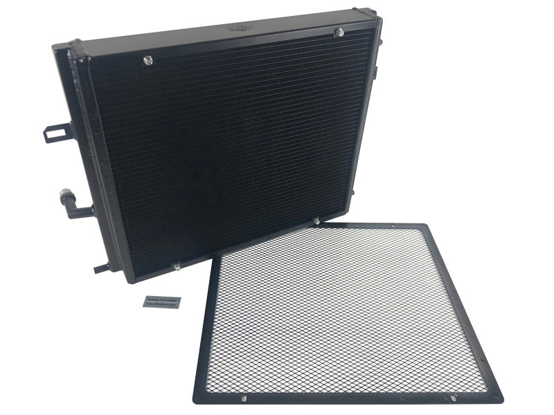 CSF BMW B58/B48 Front Mount Triple-Pass Heat Exchanger with Rock Guard - Black 8131B
