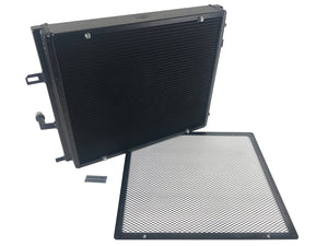 CSF BMW B58/B48 Front Mount Triple-Pass Heat Exchanger with Rock Guard - Black 8131B