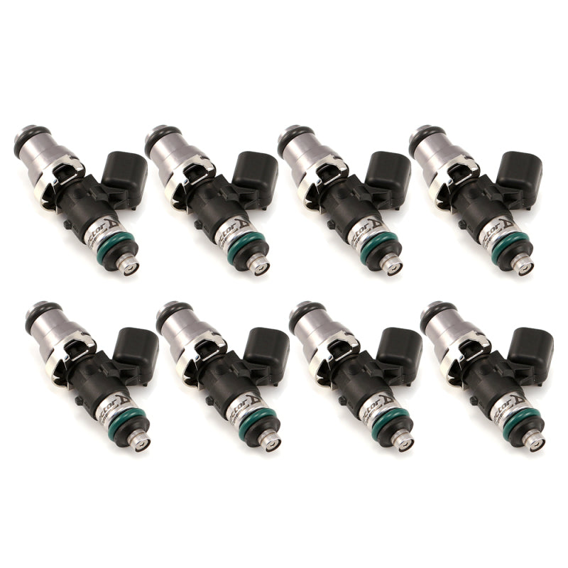 Injector Dynamics 1340cc Injectors - 48mm Length - 14mm Grey Top - 14mm Lower O-Ring (Set of 8)